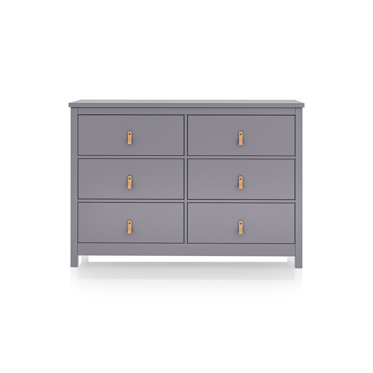 Комод Wood 6 ящиков (серый)