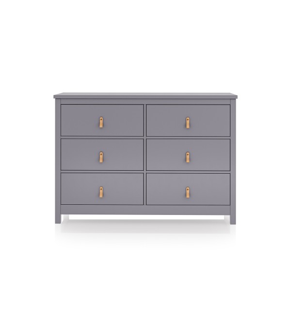 Комод Wood 6 ящиков (серый)