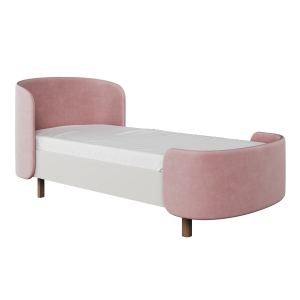Кровать подростковая KIDI Soft размер М антивандальная ткань (розовый)
