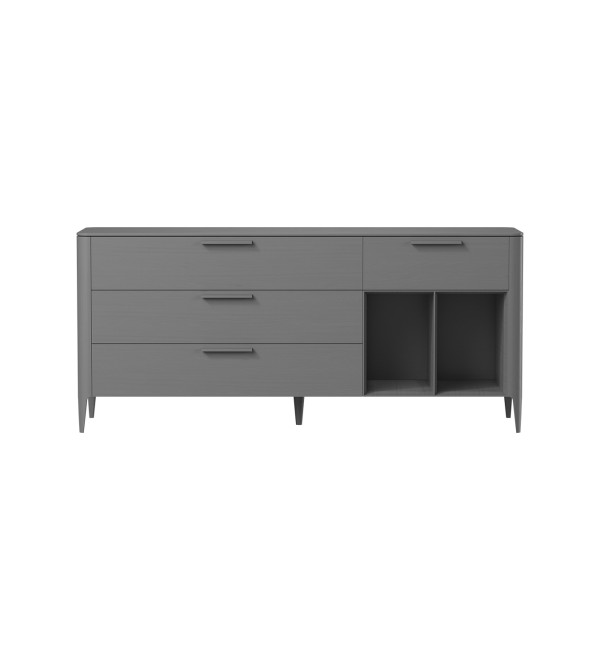 Тумба Type oak 4 ящика 2 полки ширина 180 см (серый)
