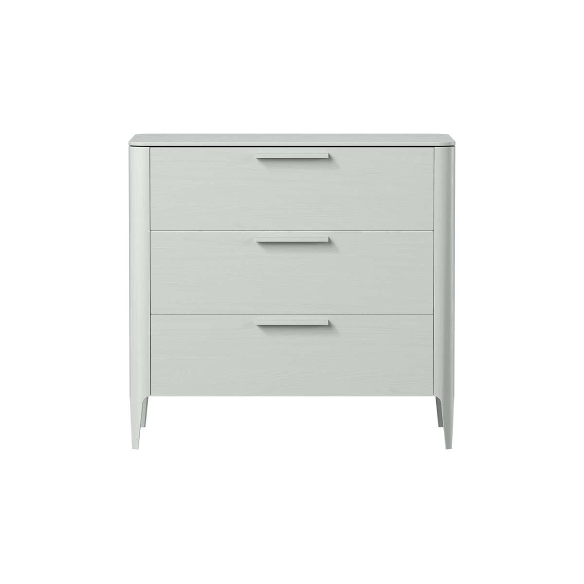 Комод Type oak 3 ящика ширина 90 см (светло-серый)