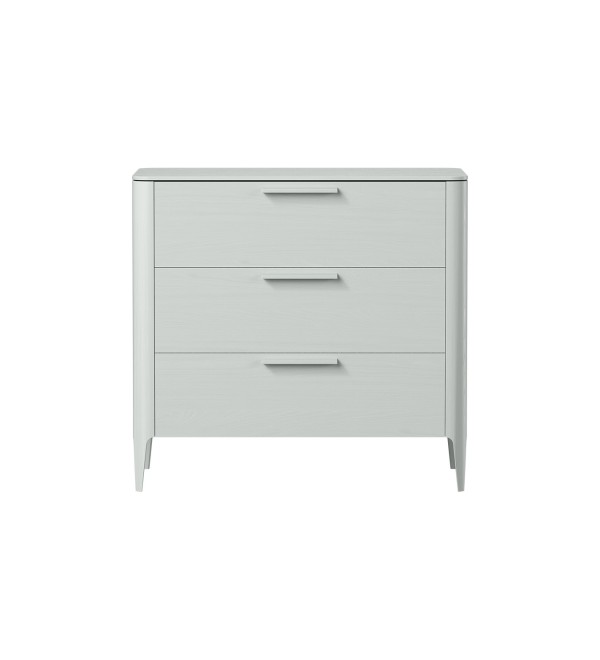 Комод Type oak 3 ящика ширина 90 см (светло-серый)