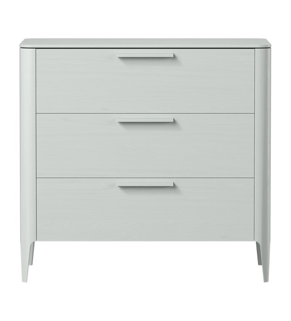 Комод Type oak 3 ящика ширина 90 см (светло-серый)