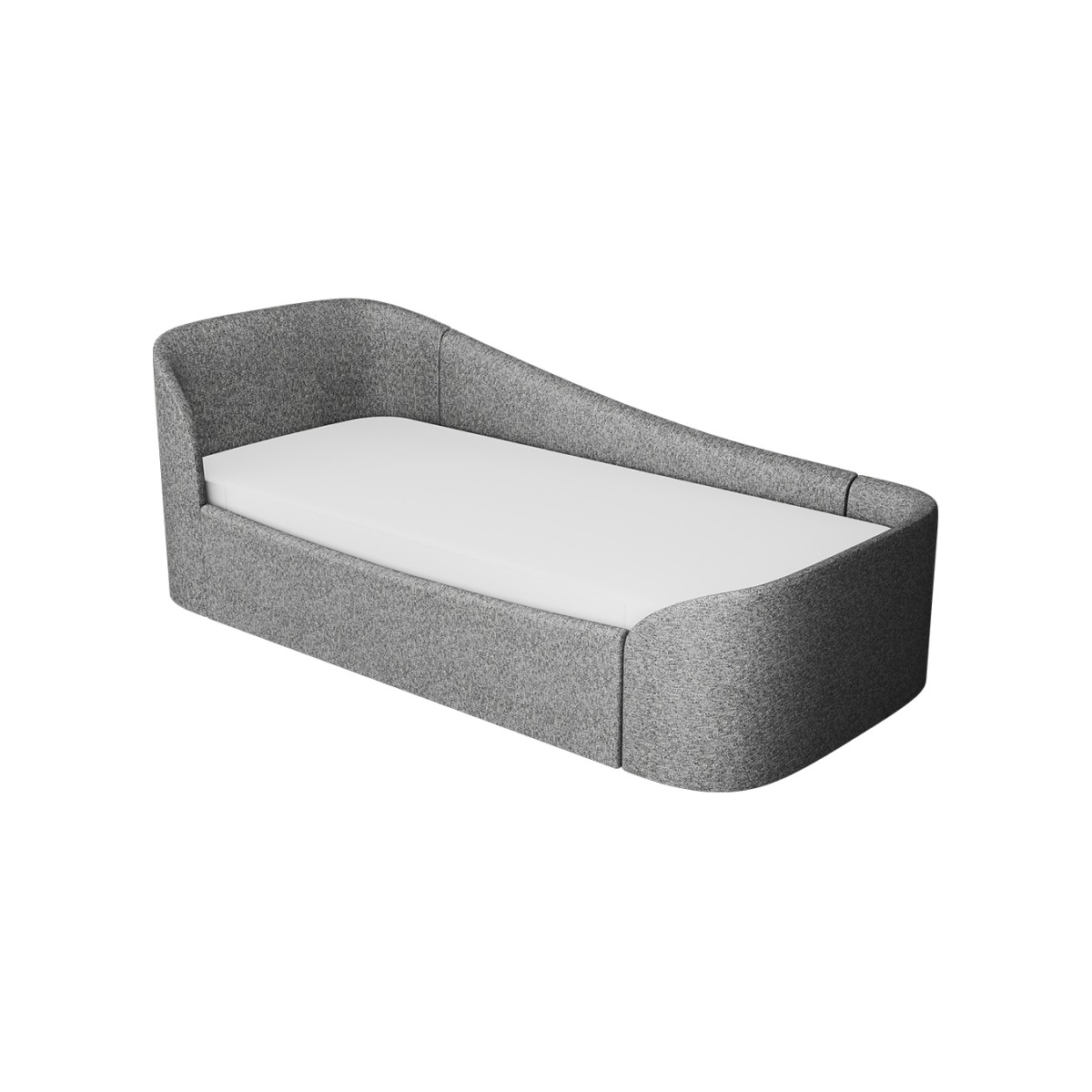 Диван-кровать KIDI Soft с низким изножьем 90*200 см R (серый, рогожка)