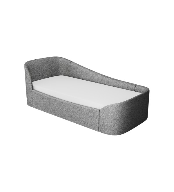Диван-кровать KIDI Soft с низким изножьем 90*200 см R (серый, рогожка)
