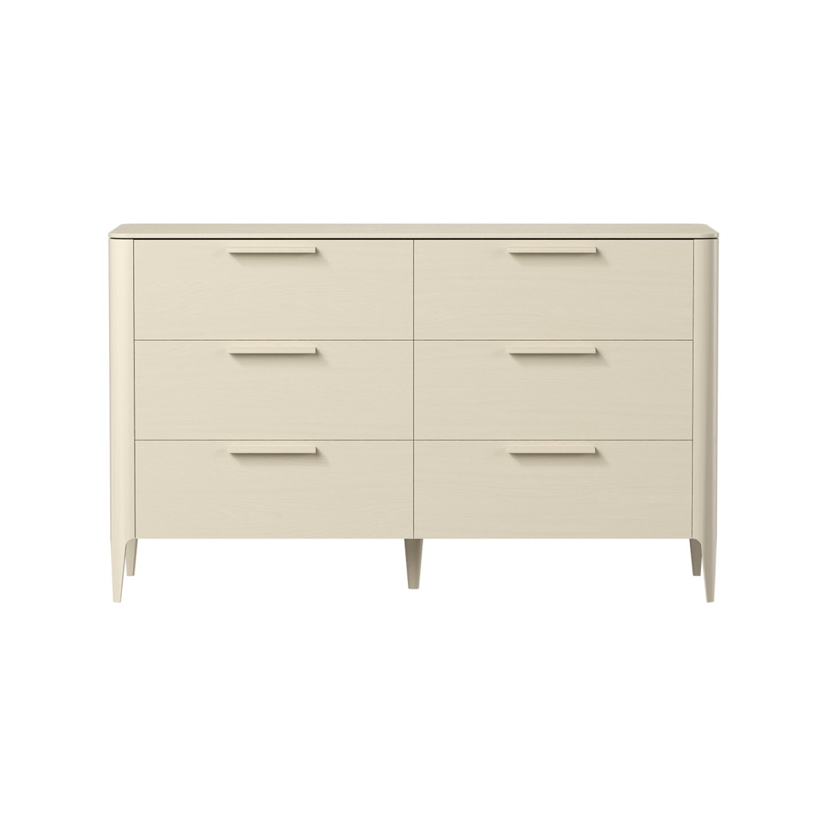 Комод Type oak 6 ящиков ширина 170 см (молочный)