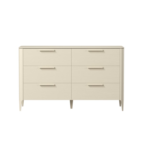 Комод Type oak 6 ящиков ширина 170 см (молочный)