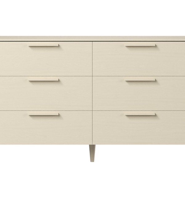 Комод Type oak 6 ящиков ширина 170 см (молочный)