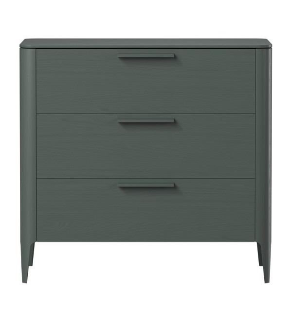 Комод Type oak 3 ящика ширина 90 см (темно-серый)