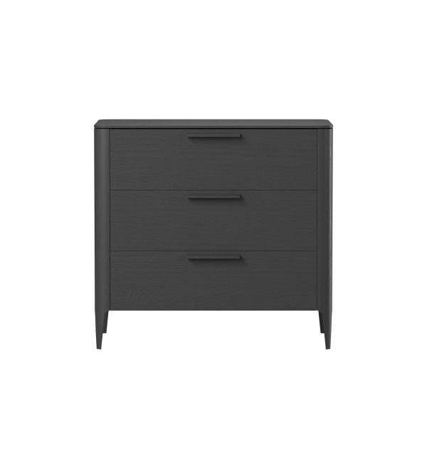 Комод Type oak 3 ящика ширина 90 см (черный)