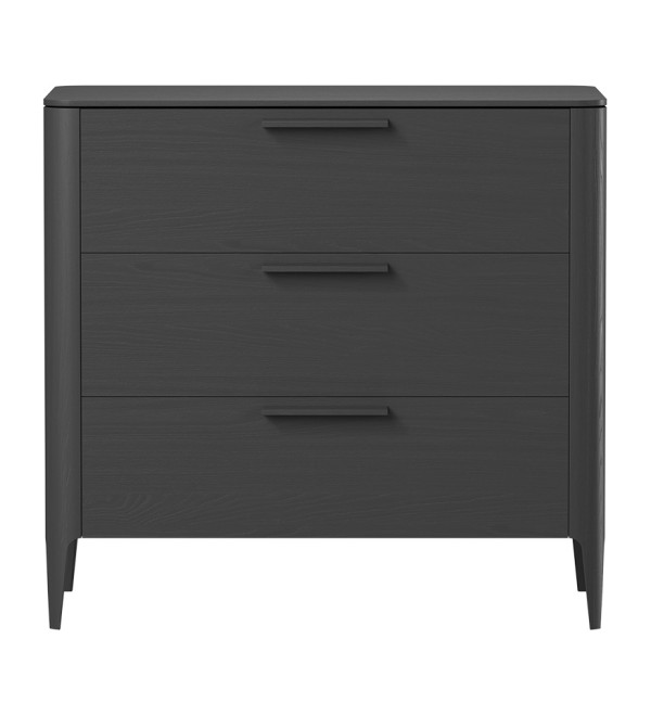 Комод Type oak 3 ящика ширина 90 см (черный)