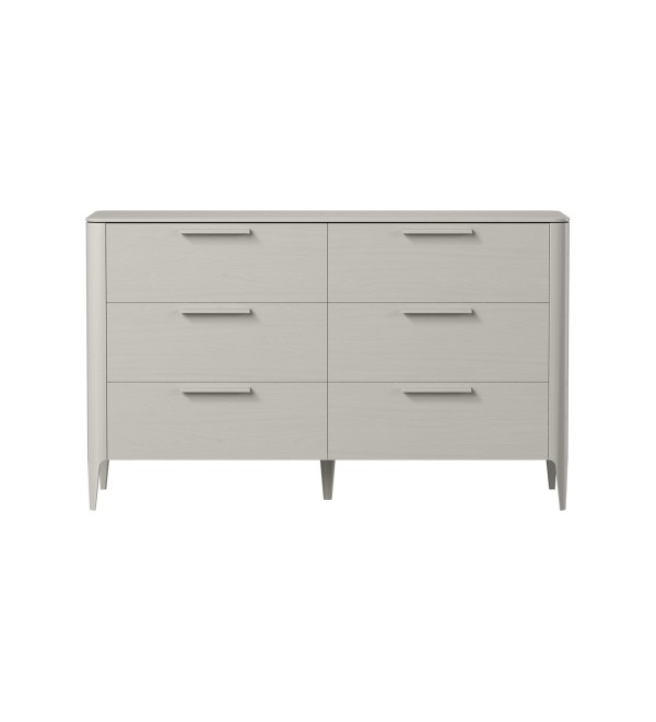 Комод Type oak 6 ящиков ширина 170 см (серо-бежевый)