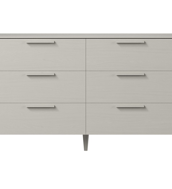 Комод Type oak 6 ящиков ширина 170 см (серо-бежевый)