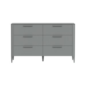 Комод Type 6 ящиков ширина 140 см (серый)