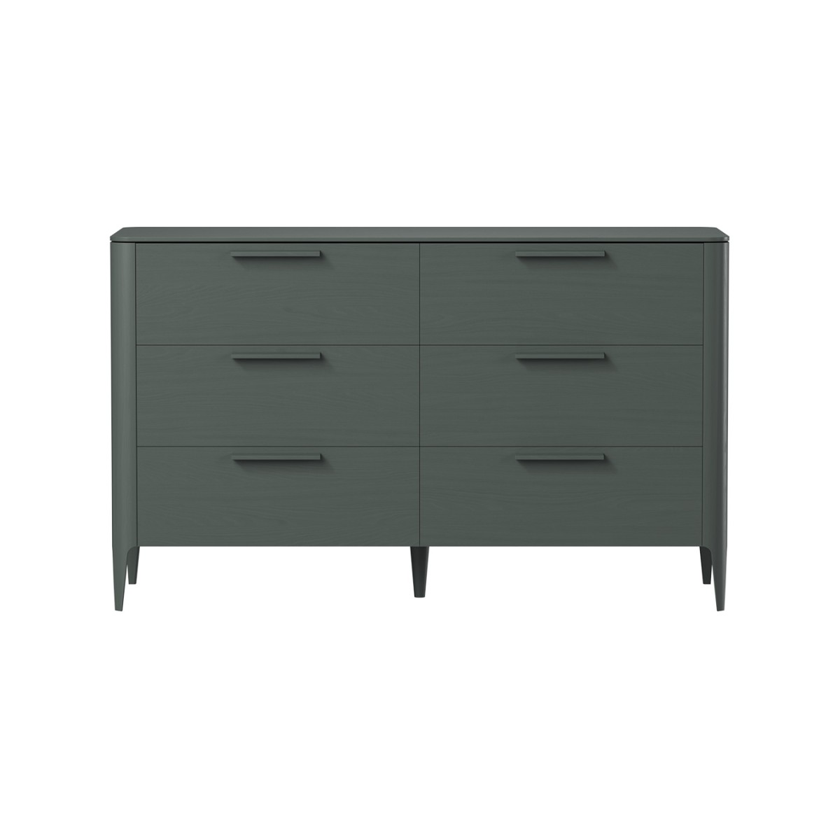 Комод Type oak 6 ящиков ширина 170 см (темно-серый)