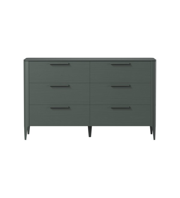 Комод Type oak 6 ящиков ширина 170 см (темно-серый)