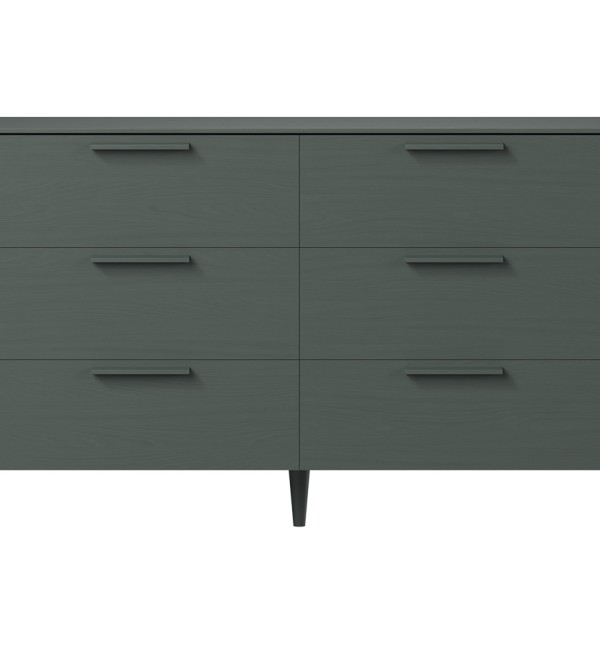 Комод Type oak 6 ящиков ширина 170 см (темно-серый)
