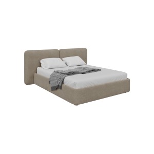 Кровать двуспальная Hub Soft 160 см (бежевый, букле)
