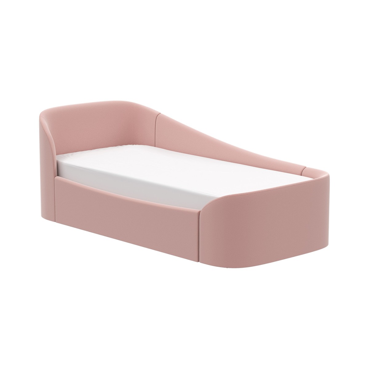 Диван-кровать KIDI Soft с низким изножьем 90*200 см R (розовый)