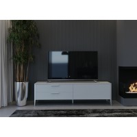 Тумба Type oak под ТВ 2 ящика откидная дверь (светло-серый)