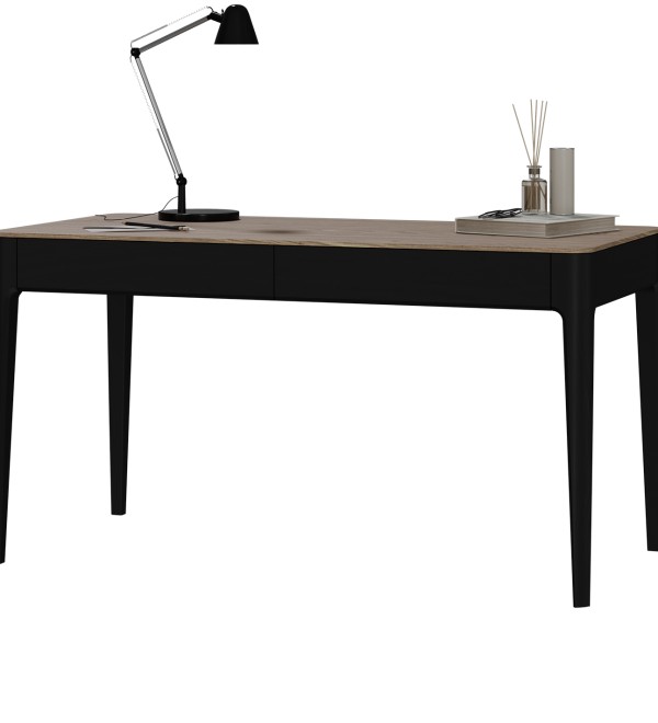 Стол письменный Type oak 140*70 см (натуральный дуб, черный)