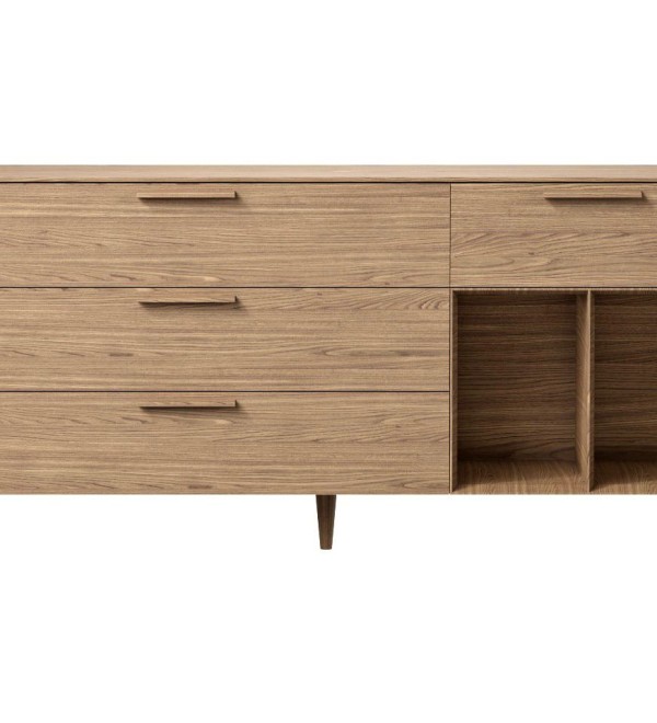 Тумба Type oak 4 ящика 2 полки ширина 180 см (натуральный дуб)