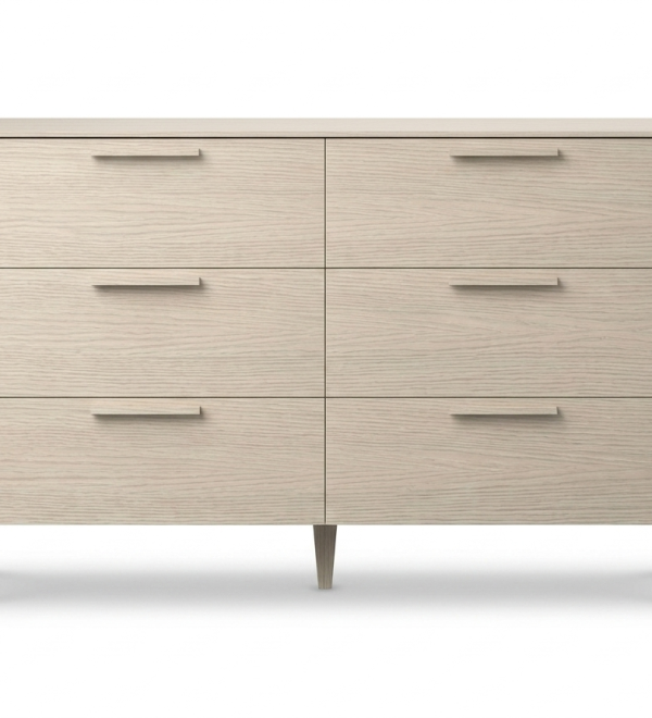 Комод Type oak 6 ящиков ширина 170 см (беленый дуб)