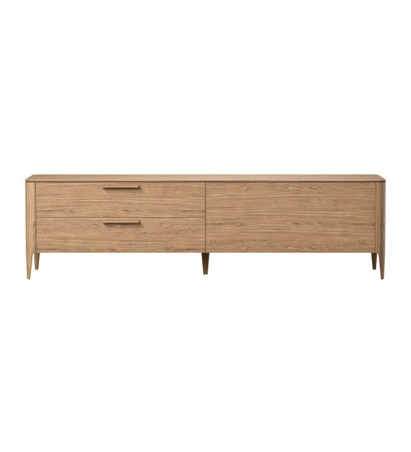 Тумба Type oak под ТВ 2 ящика откидная дверь (натуральный дуб)