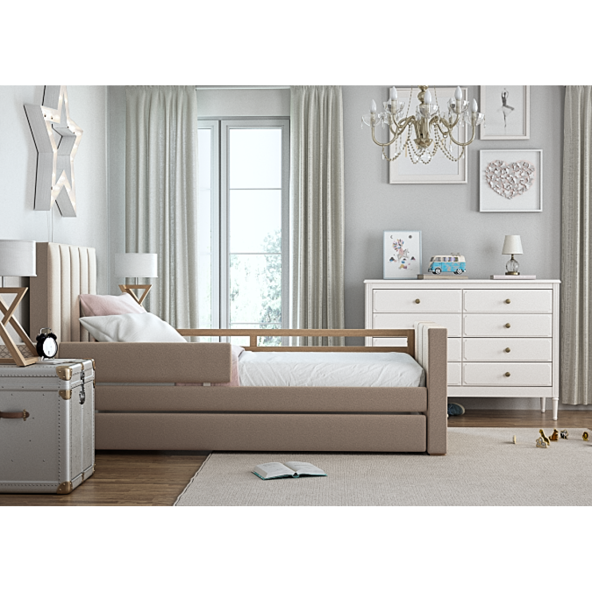Кровать подростковая Cosy спальное место 90*200 см (бежевый)