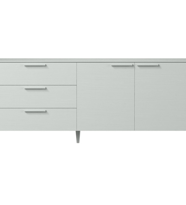 Тумба Type oak 3 ящика 2 двери L (светло-серый)