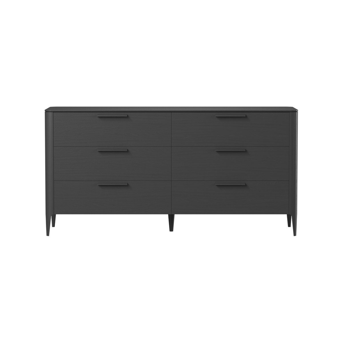 Комод Type oak 6 ящиков ширина 170 см (черный)