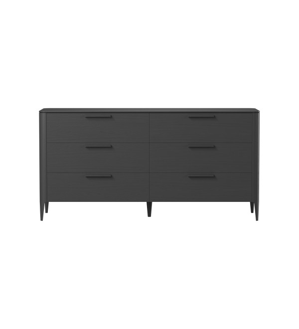 Комод Type oak 6 ящиков ширина 170 см (черный)