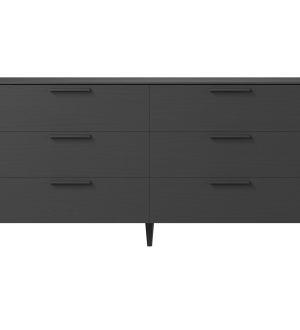 Комод Type oak 6 ящиков ширина 170 см (черный)