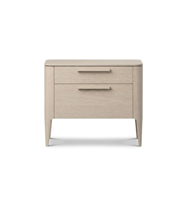 Тумба прикроватная Type oak 2 ящика ширина 60 см (беленый дуб)