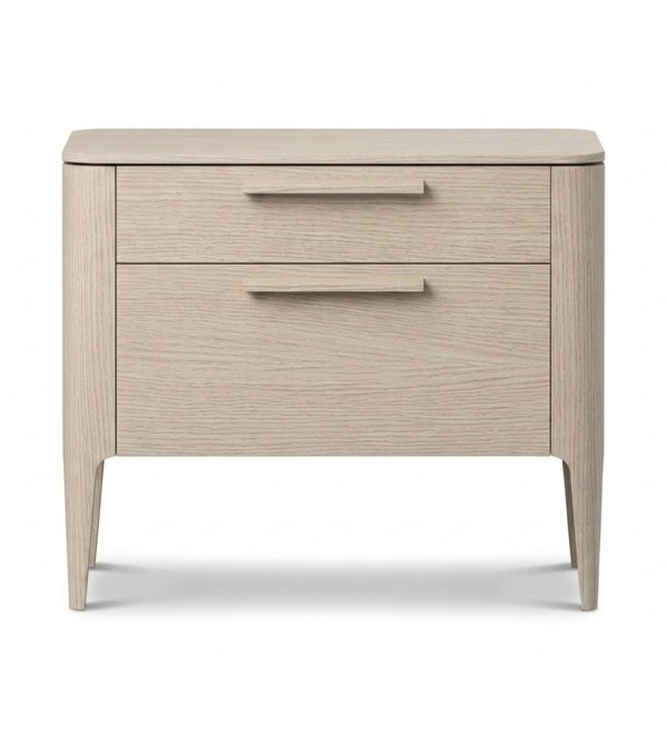 Тумба прикроватная Type oak 2 ящика ширина 60 см (беленый дуб)