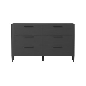 Комод Type oak 6 ящиков ширина 140 см (черный)