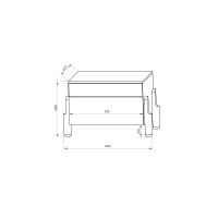 Тумба прикроватная Basic 2 ящика ширина 60 см (белый)
