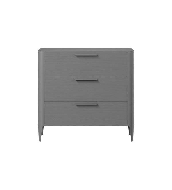 Комод Type oak 3 ящика ширина 90 см (серый)
