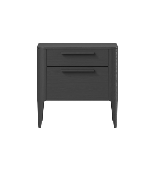 Тумба прикроватная Type oak 2 ящика ширина 50 см (черный)
