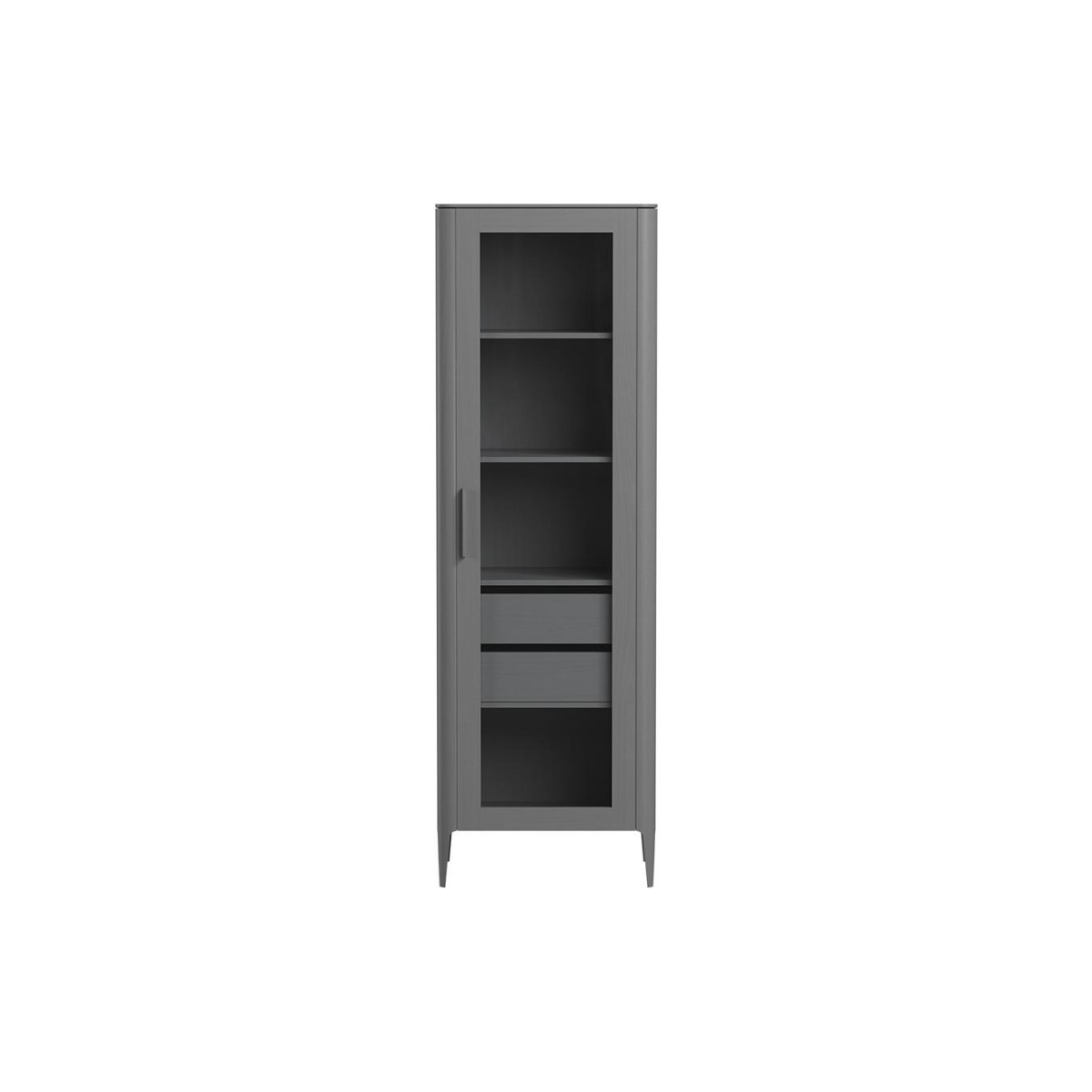 Витрина Type oak стеклянная высота 200 см R (серый)