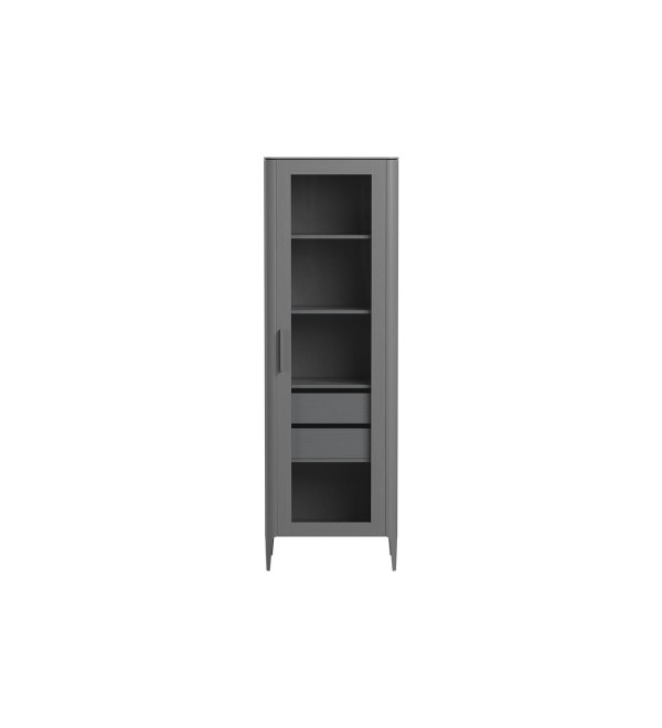 Витрина Type oak стеклянная высота 200 см R (серый)