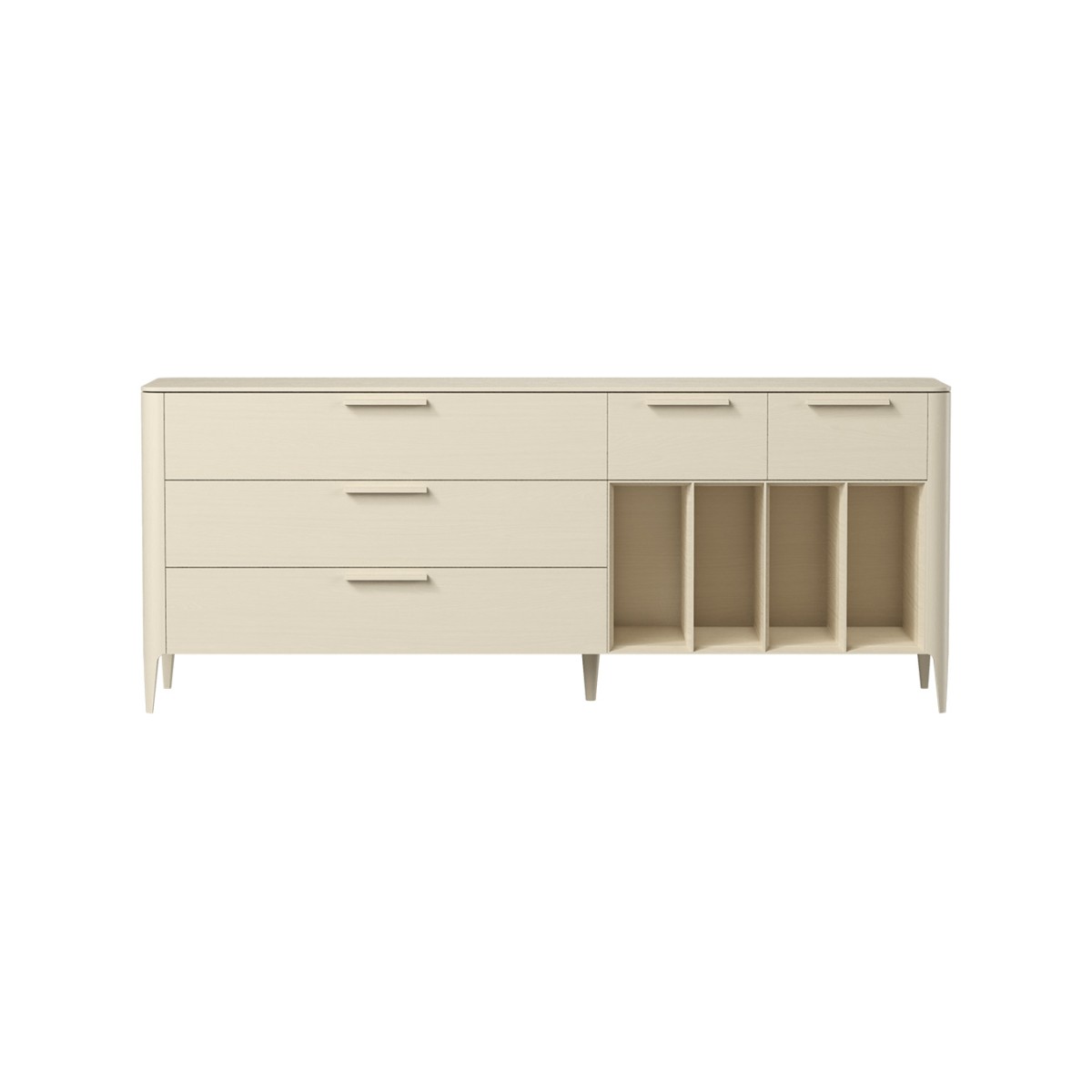 Тумба Type oak 5 ящиков 4 полки ширина 200 см (дымка)
