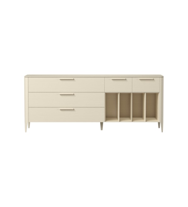 Тумба Type oak 5 ящиков 4 полки ширина 200 см (дымка)