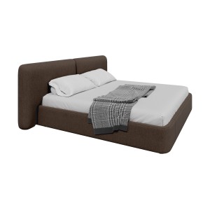 Кровать двуспальная Hub Soft 200 см (шоколад, твид)