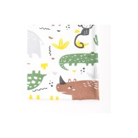 Простынь для кроватки KIDI soft от 0 до 4 лет, размер 63*133 см (солнечная африка, трикотаж)