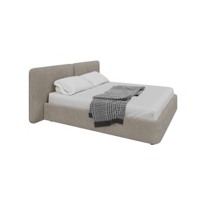 Кровать двуспальная Hub Soft 180 см (бежевый, букле)