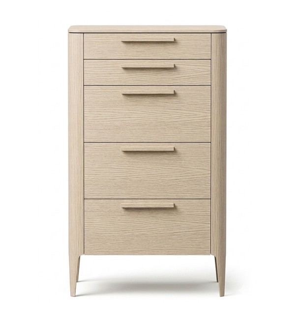 Комод Type oak высокии? 5 ящиков (беленый дуб)