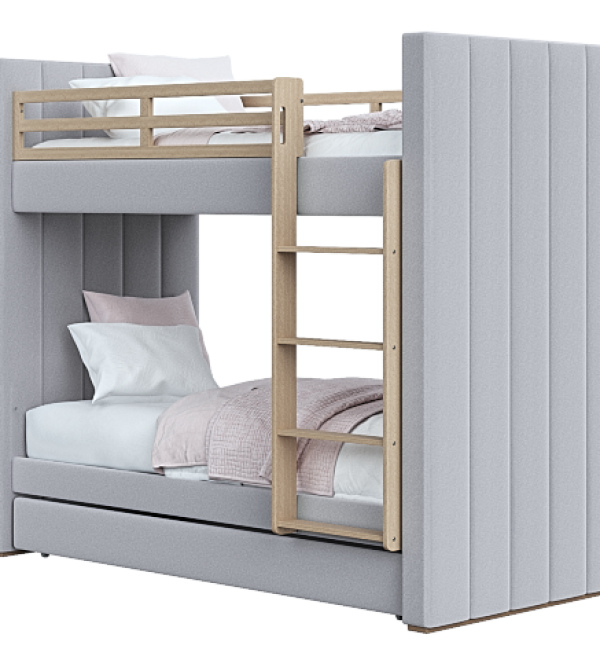 Кровать двухъярусная Cosy антивандальная ткань (серый)