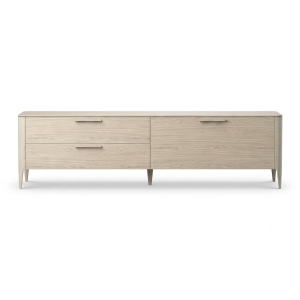 Тумба Type oak под ТВ 2 ящика откидная дверь (беленый дуб)