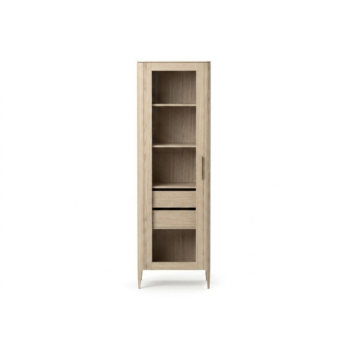 Витрина Type oak стеклянная высота 200 см L (беленый дуб)